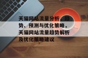 天猫网站流量分析,趋势、预测与优化策略,天猫网站流量趋势解析及优化策略建议 天猫网站流量分析,趋势、预测与优化策略,天猫网站流量趋势解析及优化策略建议