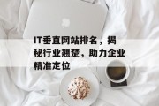 IT垂直网站排名,揭秘行业翘楚,助力企业精准定位 IT垂直网站排名,揭秘行业翘楚,助力企业精准定位