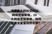 流量最大的社交网站: 网络营销策略，10大网络营销策略，如何提高流量量和转化率?
