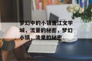 梦幻中的小镇晋江文学城,流量的秘密,梦幻小镇,流量的秘密 梦幻中的小镇晋江文学城,流量的秘密,梦幻小镇,流量的秘密