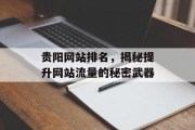 贵阳网站排名,揭秘提升网站流量的秘密武器 贵阳网站排名,揭秘提升网站流量的秘密武器