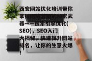 西安网站优化培训带你掌握网络营销的秘密武器——搜索引擎优化(SEO),SEO入门大揭秘,快速提升网站排名,让你的生意火爆! 西安网站优化培训带你掌握网络营销的秘密武器——搜索引擎优化(SEO),SEO入门大揭秘,快速提升网站排名,让你的生意火爆!