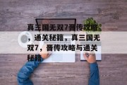 真三国无双7晋传攻略，通关秘籍，真三国无双7，晋传攻略与通关秘籍