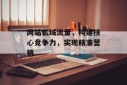 网站私域流量,构建核心竞争力,实现精准营销 网站私域流量,构建核心竞争力,实现精准营销