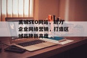 禹城SEO网站,助力企业网络营销,打造区域品牌新高度 禹城SEO网站,助力企业网络营销,打造区域品牌新高度