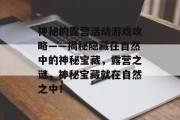 神秘的露营活动游戏攻略——揭秘隐藏在自然中的神秘宝藏,露营之谜,神秘宝藏就在自然之中!