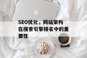 SEO优化,网站架构在搜索引擎排名中的重要性 SEO优化,网站架构在搜索引擎排名中的重要性