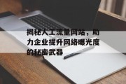 揭秘人工流量网站,助力企业提升网络曝光度的秘密武器 揭秘人工流量网站,助力企业提升网络曝光度的秘密武器