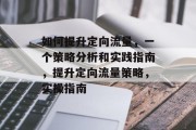 如何提升定向流量,一个策略分析和实践指南,提升定向流量策略,实操指南 如何提升定向流量,一个策略分析和实践指南,提升定向流量策略,实操指南