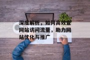 深度解析，如何高效查网站访问流量，助力网站优化与推广