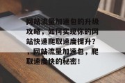 网站流量加速包的升级攻略,如何实现你的网站快速爬取速度提升?,网站流量加速包,爬取速度快的秘密! 网站流量加速包的升级攻略,如何实现你的网站快速爬取速度提升?,网站流量加速包,爬取速度快的秘密!