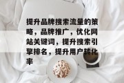提升品牌搜索流量的策略,品牌推广,优化网站关键词,提升搜索引擎排名,提升用户转化率