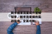 新手搜索流量提升策略探索,新手流量提升实战指南,全面攻略! 新手搜索流量提升策略探索,新手流量提升实战指南,全面攻略!