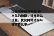 流量效率提升方案 超出你的极限，提升网站流量，优化网站结构与提高转化率