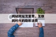 揭秘网站流量费,互联网时代的隐形消费 揭秘网站流量费,互联网时代的隐形消费