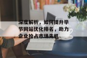 深度解析，如何提升毕节网站优化排名，助力企业抢占市场先机