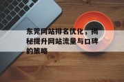 东莞网站排名优化，揭秘提升网站流量与口碑的策略