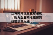 江苏网站流量查看系统,助力企业精准把握网络营销风向标 江苏网站流量查看系统,助力企业精准把握网络营销风向标