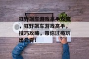 狂野飙车游戏高手攻略，狂野飙车游戏高手，技巧攻略，带你过瘾玩出云霄！
