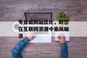 专业做网站优化,助您在互联网浪潮中乘风破浪 专业做网站优化,助您在互联网浪潮中乘风破浪