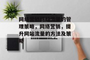 网络营销网站流量的管理策略,网络营销,提升网站流量的方法及策略 网络营销网站流量的管理策略,网络营销,提升网站流量的方法及策略