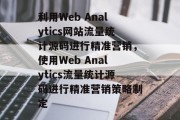 利用Web Analytics网站流量统计源码进行精准营销，使用Web Analytics流量统计源码进行精准营销策略制定
