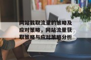网站截取流量的策略及应对策略,网站流量获取策略与应对策略分析 网站截取流量的策略及应对策略,网站流量获取策略与应对策略分析