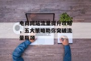 电商网站流量提升攻略,五大策略助你突破流量瓶颈 电商网站流量提升攻略,五大策略助你突破流量瓶颈