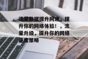 流量数据提升网速,提升你的网络体验!,流量升级,提升你的网络速度策略 流量数据提升网速,提升你的网络体验!,流量升级,提升你的网络速度策略