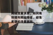 揭秘流量浪费，如何有效提升网站排名，避免无谓的流量损耗