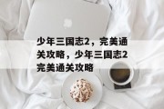 少年三国志2,完美通关攻略,少年三国志2完美通关攻略 少年三国志2,完美通关攻略,少年三国志2完美通关攻略