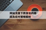 网站流量下跌背后的原因及应对策略解析 网站流量下跌背后的原因及应对策略解析