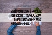 孤狼攻略仓库，寻找游戏的宝藏，攻略大公开，如何在孤独狼中寻找到隐藏的宝藏？