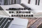 天津SEO网站推广的秘诀,天津SEO秘籍,提升网站排名的关键策略 天津SEO网站推广的秘诀,天津SEO秘籍,提升网站排名的关键策略