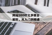 网站SEO优化步骤全解析,从入门到精通 网站SEO优化步骤全解析,从入门到精通