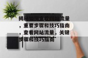 揭秘如何查看网站流量,重要步骤和技巧指南,查看网站流量,关键步骤和技巧指南 揭秘如何查看网站流量,重要步骤和技巧指南,查看网站流量,关键步骤和技巧指南