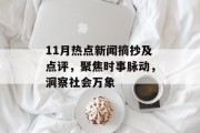 11月热点新闻摘抄及点评，聚焦时事脉动，洞察社会万象
