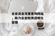 企业资金流量查询网站,助力企业财务透明化管理 企业资金流量查询网站,助力企业财务透明化管理