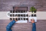 流量如何提升？一个系统性的策略指南，系统性流量提升策略