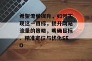 希望流量提升,如何实现这一目标,提升网站流量的策略,明确目标、精准定位与优化SEO 希望流量提升,如何实现这一目标,提升网站流量的策略,明确目标、精准定位与优化SEO