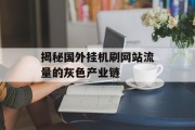 揭秘国外挂机刷网站流量的灰色产业链 揭秘国外挂机刷网站流量的灰色产业链