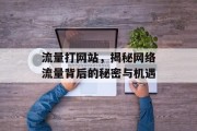 流量打网站,揭秘网络流量背后的秘密与机遇 流量打网站,揭秘网络流量背后的秘密与机遇