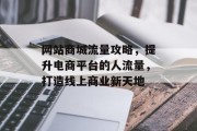 网站商城流量攻略，提升电商平台的人流量，打造线上商业新天地