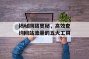 揭秘网络奥秘,高效查询网站流量的五大工具 揭秘网络奥秘,高效查询网站流量的五大工具