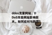 ddos流量网站,DDoS攻击网站影响巨大,如何应对与防范? ddos流量网站,DDoS攻击网站影响巨大,如何应对与防范?