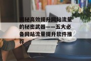 揭秘高效提升网站流量的秘密武器——五大必备网站流量提升软件推荐 揭秘高效提升网站流量的秘密武器——五大必备网站流量提升软件推荐