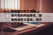 张掖网站优化指南——提升你的网站排名，张掖网站优化指南，提升排名策略