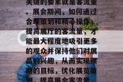 在展厅的展览中,一个关键的要素就是客流量。展会期间,如何通过合理策划和精心操作,提高展厅的客流量,才能最大程度地吸引更多的观众并保持他们对展品的兴趣,从而实现预期的目标,优化展览策划,提高展会客流量,策略与技巧分享 在展厅的展览中,一个关键的要素就是客流量。展会期间,如何通过合理策划和精心操作,提高展厅的客流量,才能最大程度地吸引更多的观众并保持他们对展品的兴趣,从而实现预期的目标,优化展览策划,提高展会客流量,策略与技巧分享