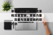 草根的力量,利用流量和流量营销,草根力量,流量与流量营销的双刃剑 草根的力量,利用流量和流量营销,草根力量,流量与流量营销的双刃剑