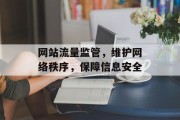 网站流量监管,维护网络秩序,保障信息安全 网站流量监管,维护网络秩序,保障信息安全